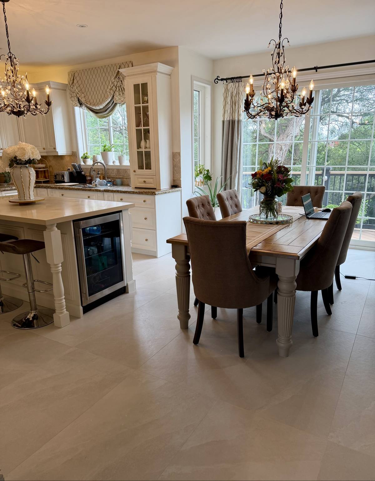 Kitchen floor tile replacement — after